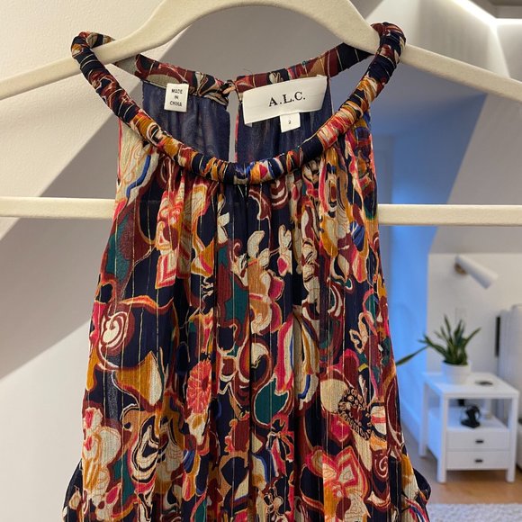 NWOT A.L.C. Elaine Silk Midi Dress - Picture 3 of 6